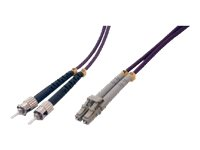 MCL - Câble réseau - LC multi-mode (M) pour ST multi-mode (M) - 1 m - fibre optique - 50 / 125 microns - OM4 - sans halogène FJOM4/STLC-1M