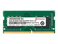 Transcend JetRAM - DDR4 - module - 16 Go - SO DIMM 260 broches - 3200 MHz / PC4-25600 - CL22 - 1.2 V - mémoire sans tampon - non ECC JM3200HSE-16G