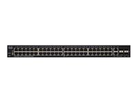 Cisco 250 Series SF250-48HP - Commutateur - intelligent - 48 x 10/100 (PoE+) + 2 x 10/100/1000 + 2 x SFP Gigabit combiné + 2 x Gigabit SFP - Montable sur rack - PoE+ (195 W) SF250-48HP-K9-EU
