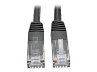 Eaton Tripp Lite Series Cat6 Gigabit Molded (UTP) Ethernet Cable (RJ45 M/M), PoE, Black, 3 ft. (0.91 m) - Cordon de raccordement - RJ-45 (M) pour RJ-45 (M) - 91 cm - UTP - CAT 6 - IEEE 802.3ab/IEEE 802.5 - moulé, bloqué - noir N200-003-BK