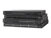 Cisco 550X Series SF550X-24P - Commutateur - C3 - Géré - 24 x 10/100 (PoE+) + 2 x combo 10 gigabits SFP+ + 2 x SFP+ - Montable sur rack - PoE+ (195 W) SF550X-24P-K9-EU