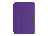 Targus Safe Fit Rotating Universal - Protection à rabat pour tablette - polyuréthane - violet - 8" THZ64307GL