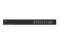 Cisco 250 Series SG250-18 - Commutateur - C3 - intelligent - 16 x 10/100/1000 + 2 x combo Gigabit Ethernet / SFP Gigabit - Montable sur rack SG250-18-K9-EU