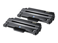 Samsung MLT-P1052A - Pack de 2 - à rendement élevé - noir - original - cartouche de toner (SV115A) - pour Samsung ML-1911, 1916, 2540, 2581, SCX-4600, 4601, 4605, 4610, 4622, 4623, SF-650, 651 SV115A