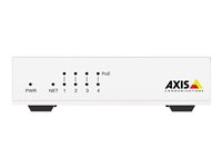 Axis D8004 - Commutateur - non géré - 4 x 10/100 (PoE+) + 1 x 10/100 - de bureau - PoE+ (60 W) - pour AXIS D3110, M3067-P, P1455-LE, P1455-LE-3 License Plate Verifier Kit 02101-002