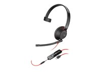 Plantronics Blackwire C5210 - Bulk - 5200 Series - casque - sur-oreille - filaire - jack 3,5mm, USB-C 207587-03