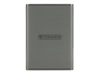 Transcend ESD360C - SSD - 2 To - externe (portable) - USB 3.2 Gen 2x2 (USB-C connecteur) - AES 256 bits - gris TS2TESD360C