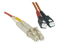 MCL - Câble réseau - LC multi-mode (M) pour SC multi-mode (M) - 1 m - fibre optique - 50 / 125 microns - OM2 - sans halogène FJOM2/SCLC-1M
