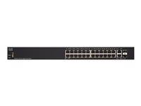 Cisco 250 Series SG250-26 - Commutateur - intelligent - 24 x 10/100/1000 + 2 x SFP Gigabit combiné - Montable sur rack SG250-26-K9-EU