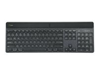 Targus EcoSmart - Clavier - collecte durable d'énergie - antimicrobienne - rétroéclairé - sans fil - Bluetooth 5.0 - AZERTY - Français - commutateur : commutateurs à clé à ciseaux - noir - emballages recyclés AKB868FR