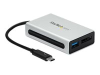 StarTech.com Adaptateur Thunderbolt 3 vers eSATA et USB 3.1 (10 Gbps) pour Mac / Windows - Adaptateur USB-C vers USB (TB3ESATU31) - Contrôleur de stockage - USB 3.1 Gen 2 / eSATA 6Gb/s - Thunderbolt - noir et argent - pour P/N: TB3DK2DPM2, TB3DOCK2DPPD, TB3DOCK2DPPU TB3ESATU31