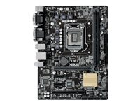 ASUS H110M-C/CSM - Carte-mère - micro ATX - Socket LGA1151 - H110 Chipset - USB 3.0 - Gigabit LAN - carte graphique embarquée (unité centrale requise) - audio HD (8 canaux) 90MB0NY0-M0EAYC