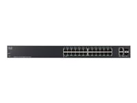Cisco 220 Series SG220-26 - Commutateur - Géré - 24 x 10/100/1000 + 2 x SFP Gigabit combiné - de bureau, Montable sur rack SG220-26-K9-EU