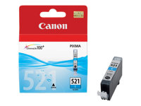 Canon CLI-521C - 9 ml - cyan - original - coque avec sécurité - réservoir d'encre - pour PIXMA iP3600, iP4700, MP540, MP550, MP560, MP620, MP630, MP640, MP980, MP990, MX860, MX870 2934B009