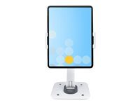 StarTech.com Adjustable Tablet Stand for Desk, Desk/Wall Mountable, Supports Up to 2.2lb, Universal Tablet Stand Holder for Desk, Articulating Tablet Mount with Pivot/Swivel/Rotate - Ergonomic Tablet Stand (ADJ-TABLET-STAND-W) - Pied - pour tablette - aluminium et acier - blanc - Taille d'écran : 4.7"-12.9" - montable sur mur, montrable sur bureau ADJ-TABLET-STAND-W