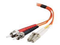 C2G LC-ST 50/125 OM2 Duplex Multimode PVC Fiber Optic Cable (LSZH) - Câble réseau - ST multi-mode (M) pour LC multi-mode (M) - 5 m - fibre optique - duplex - 50 / 125 microns - OM2 - sans halogène - orange 85495