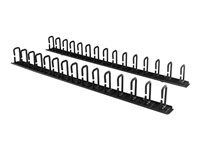 StarTech.com Panneau de gestion de câbles 0U de 1,8 m pour rack - Guide-câbles avec anneaux - Organisateur pour câbles (CMVER40UD) - Kit de gestion des câbles à anneaux en D - 1.83 m - noir - 40U - pour P/N: RK2537BKM, RK4242BK24, RK4242BK30 CMVER40UD