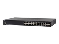 Cisco 550X Series SG550X-24MPP - Commutateur - C3 - Géré - 24 x 10/100/1000 (PoE+) + 2 x combo 10 gigabits SFP+ + 2 x SFP+ - Montable sur rack - PoE+ (740 W) SG550X-24MPP-K9-EU