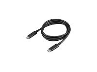 Lenovo - Câble USB - 24 pin USB-C (M) pour 24 pin USB-C (M) - 20 V - 5 A - 1 m - support 4K, Alimentation USB (5A, 100 W) - noir 4X90U90619