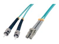 MCL - Câble réseau - LC multi-mode (M) pour ST multi-mode (M) - 3 m - fibre optique - 50 / 125 microns - OM3 - sans halogène FJOM3/STLC-3M