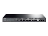 TP-Link TL-SG1428PE - Commutateur - intelligent - 24 x 10/100/1000 (PoE+) + 2 x 10/100/1000 - Montable sur rack - PoE+ (250 W) - CA 100 - 240 V TL-SG1428PE