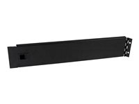 StarTech.com Panneau vierge solide à charnières pour rack de serveur 2U - Panneau de remplissage pour armoire - Panneau vide - avant - noir - 2U - 19" - pour P/N: RK2433BKM, RK2537BKM, RK3236BKF, RK4236BKB, RK4242BK24, RK4242BK30, RKQMCAB12V2 RKPNLHS2U