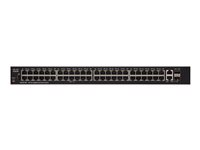 Cisco 250 Series SG250-50P - Commutateur - C3 - intelligent - 48 x 10/100/1000 (PoE+) + 2 x combo Gigabit Ethernet / SFP Gigabit - Montable sur rack - PoE+ (375 W) SG250-50P-K9-EU