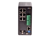 Axis T8504-R - Commutateur - Géré - 4 x 10/100/1000 (PoE+) + 2 x combo Gigabit Ethernet / SFP Gigabit - de bureau, Montable sur rack - PoE++ (240 W) - Tension CC - pour AXIS D3110, P1455-LE, P1455-LE-3, Q3538-LVE; Camera Station S1232 01633-001