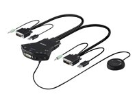 Belkin Secure Flip DVI-D KVM Switch - Commutateur écran-clavier-souris/audio - 2 x KVM / audio - 1 utilisateur local - de bureau - pour P/N: F1DN104B-3EA F1DN102F-3EA