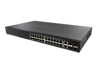 Cisco 550X Series SG550X-24 - Commutateur - C3 - Géré - 24 x 10/100/1000 + 2 x SFP+ 10 Go (liaison montante) + 2 x 10GBase-T combo (liaison montante) - Montable sur rack SG550X-24-K9-EU