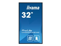 iiyama ProLite LH3260HS-B1AG - Classe de diagonale 32" (31.5" visualisable) écran LCD rétro-éclairé par LED - signalisation numérique - avec lecteur multimédia SoC intégré - 1080p 1920 x 1080 - éclairage périphérique - noir, finition matte LH3260HS-B1AG