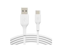 Belkin BOOST CHARGE - Câble USB - 24 pin USB-C (M) pour USB (M) - 2 m - blanc CAB001BT2MWH