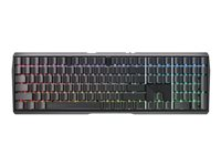 CHERRY MX 3.0S - Clavier - backlit - sans fil - 2.4 GHz, Bluetooth 5.2 - AZERTY - Français - commutateur : CHERRY MX Red - noir G80-3872LYAFR-2