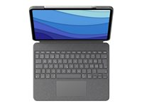 Logitech Combo Touch - Clavier et étui - avec trackpad - rétroéclairé - Apple Smart connector - QWERTY - International US - sable - pour Apple 12.9-inch iPad Pro (5ème génération) 920-010258