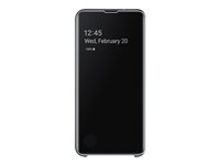 Samsung Clear View Cover EF-ZG970 - Protection à rabat pour téléphone portable - noir - pour Galaxy S10e, S10e (Unlocked), S10e Enterprise Edition EF-ZG970CBEGWW