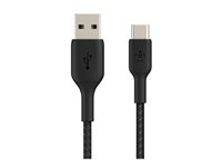 Belkin BOOST CHARGE - Câble USB - 24 pin USB-C (M) pour USB (M) - 3 m - noir CAB002BT3MBK