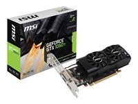 MSI GTX 1050 TI 4GT LP - Carte graphique - GF GTX 1050 Ti - 4 Go GDDR5 - PCIe 3.0 x16 profil bas - DVI, HDMI, DisplayPort GEFORCE GTX 1050 TI 4GT LP