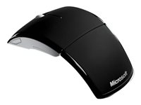 Microsoft Arc Mouse - Souris - droitiers et gauchers - laser - 4 boutons - sans fil - 2.4 GHz - récepteur sans fil USB - noir, gris clair ZJA-00065