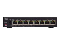 Cisco 250 Series SG250-08HP - Commutateur - intelligent - 8 x 10/100/1000 (PoE+) - de bureau - PoE+ (45 W) SG250-08HP-K9-EU