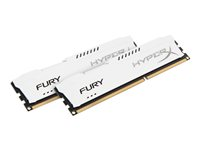 HyperX FURY - DDR3 - kit - 8 Go: 2 x 4 Go - DIMM 240 broches - 1333 MHz / PC3-10600 - CL9 - 1.5 V - mémoire sans tampon - non ECC - blanc HX313C9FWK2/8