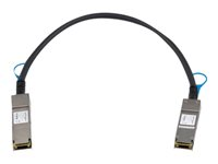 StarTech.com Câble QSFP+ à connexion directe de 50 cm - Conforme à MSA - Cordon QSFP+ 40G - Câble Twinax passif - Câble DAC - Câble d'attache directe 40GBase - QSFP+ verrouillé pour QSFP+ verrouillé - 50 cm - twinaxial - SFF-8436 - passif - noir QSFP40GPC05M