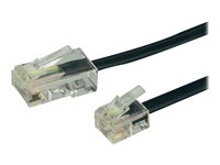 Uniformatic - Câble de téléphone - RJ-11 (M) pour RJ-45 (M) - 3 m - noir 41187