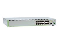 Allied Telesis AT FS970M/8PS - Commutateur - Géré - 8 x 10/100 + 2 x combo Gigabit Ethernet / SFP Gigabit - flux d'air de l'avant vers l'arrière - de bureau, Montable sur rack - PoE+ (185 W) AT-FS970M/8PS-50