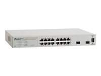 Allied Telesis AT GS950/16 WebSmart Switch - Commutateur - Géré - 16 x 10/100/1000 + 2 x GBIC - de bureau AT-GS950/16-50