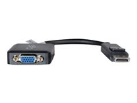 C2G 20cm DisplayPort to VGA Adapter Converter - DP Male to VGA Female - Black - Adaptateur VGA - DisplayPort (M) pour HD-15 (VGA) (F) - 20 cm - verrouillé - noir 84323