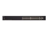 Cisco 250 Series SG250-26HP - Commutateur - intelligent - 24 x 10/100/1000 (PoE+) + 2 x SFP Gigabit combiné - Montable sur rack - PoE+ (100 W) SG250-26HP-K9-EU