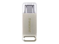 Transcend JetFlash 850S - Clé USB - 64 Go - USB 3.1 / USB-C - argent TS64GJF850S