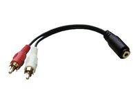 MCL Samar CG-713HQC - Adaptateur audio - RCA mâle pour mini-phone stereo 3.5 mm femelle - 10 cm CG-713HQC