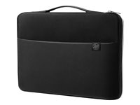 HP Carry Sleeve - Housse d'ordinateur portable - 17" - noir, argent - pour Laptop 14, 14s, 15, 15s, 17; Pavilion 13, 14, 15 3XD38AA#ABB