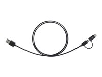 PNY 2in1 - Kit câble USB - USB (M) pour Micro-USB de type B, USB-C (M) - 1 m - noir C-UA-UUTC-K20-03